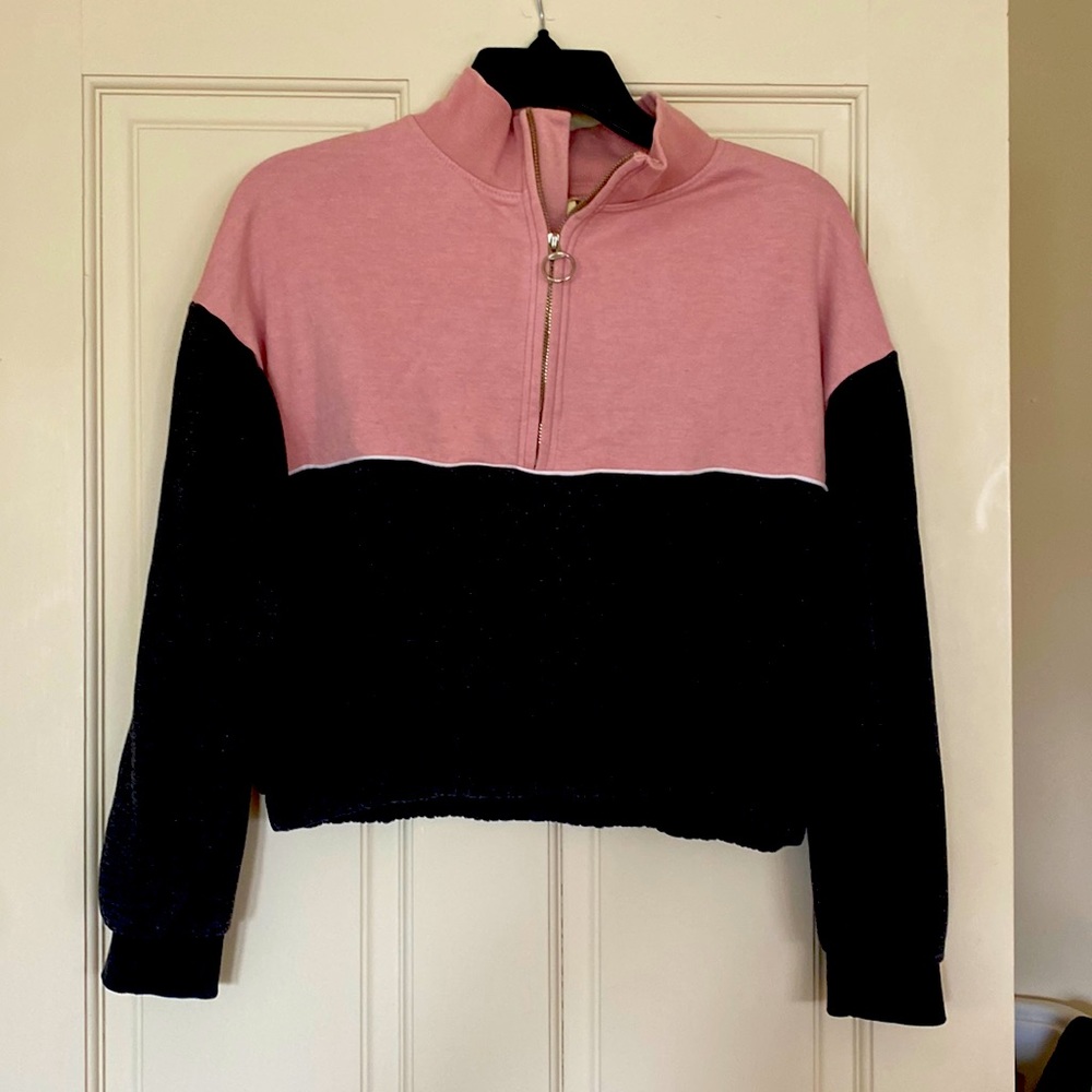 Girls sweatshirt pink and grey
